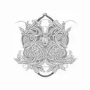 lace garter band tattoo design idea