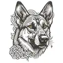 gary german shepherd  tattoo design idea
