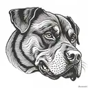 Rottweiler tattoo design idea