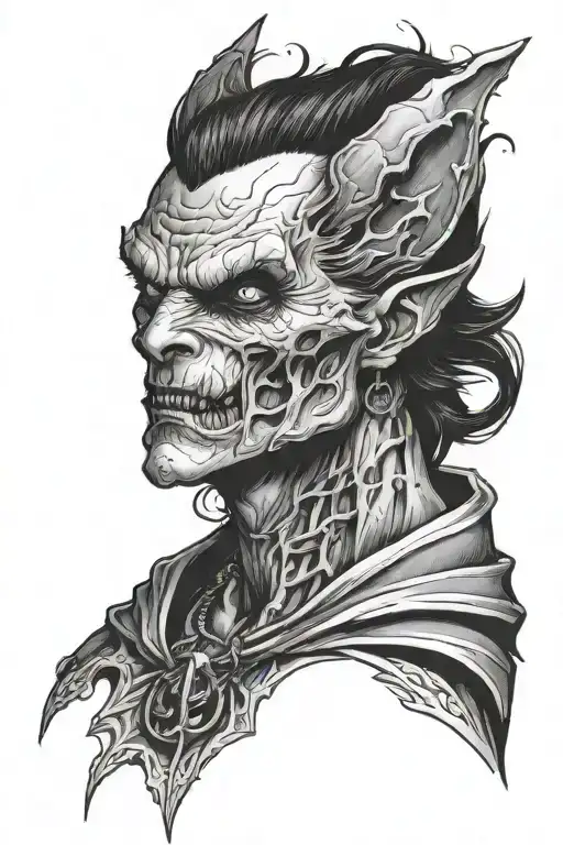 A kind and loving person who has been injured becomes a very nervous person with the power of vampires, werewolves and w tattoo design idea