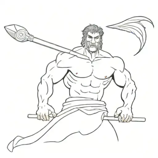 hercules (1997) story pagoda temple tattoo design idea