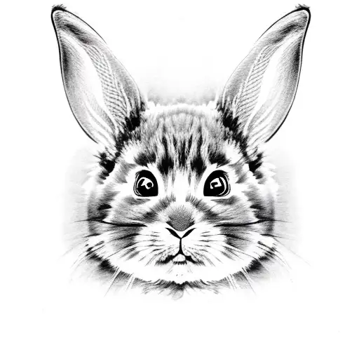 girl, bunny, cat, halloween tattoo design idea