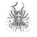 lobster tattoo design idea