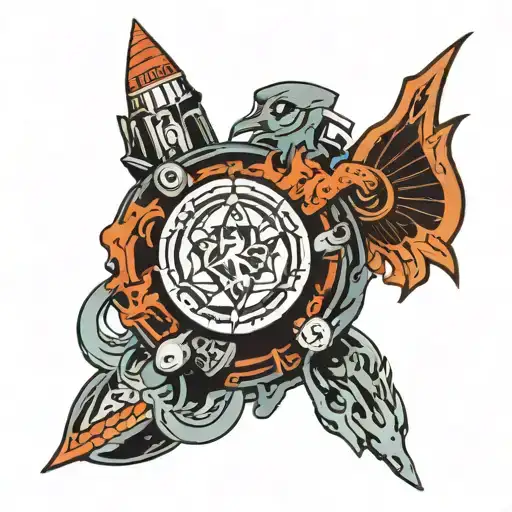 mass effect biotic  tattoo design idea