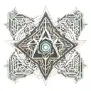 A demonic trap with intricate geometric patterns tattoo design idea