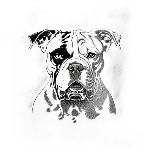 american bulldog as a mobster tattoo design idea