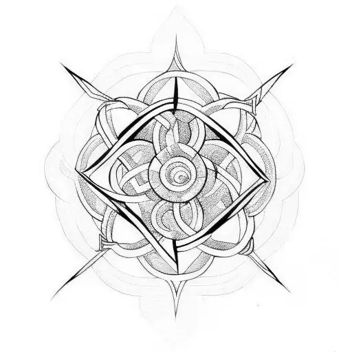 witch's knot tattoo design idea