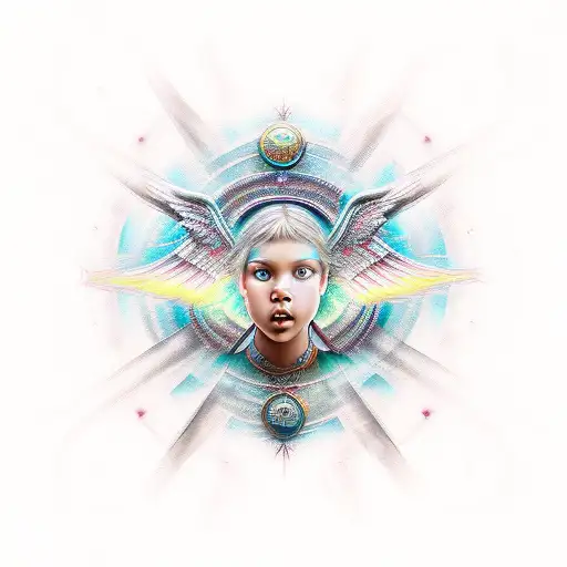 Seraphim angel tattoo design idea