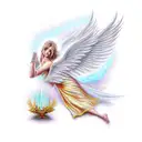 Seraphim angel tattoo design idea