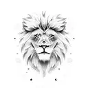 Angry lion  tattoo design idea