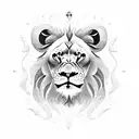 Angry lion  tattoo design idea