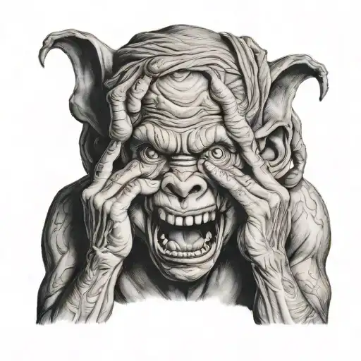 hear no evil see no evil  tattoo design idea