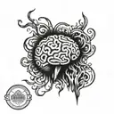 adhd brain tattoo design idea