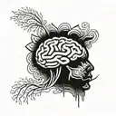 adhd brain tattoo design idea