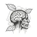 adhd brain tattoo design idea