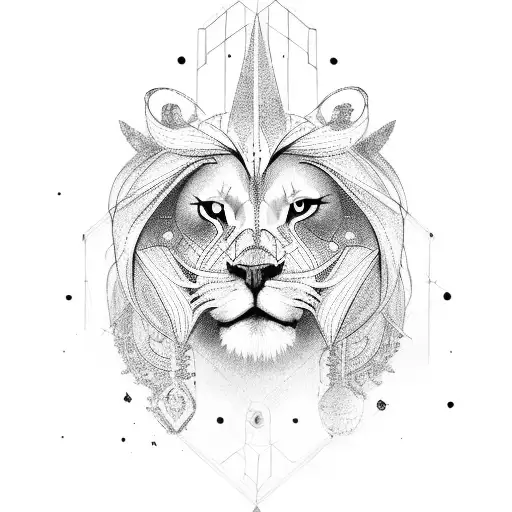 circe and her lion tattoo design idea
