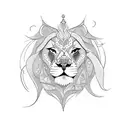 circe and her lion tattoo design idea
