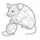 hybrid mouse and computer mouse  tattoo design idea