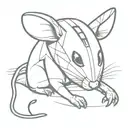 hybrid mouse and computer mouse  tattoo design idea