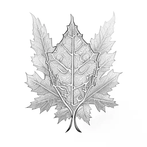fancy oak leaf style collar bone piece tattoo design idea