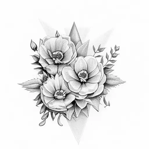 cross with flowers and angels with biblical quotes  tattoo design idea