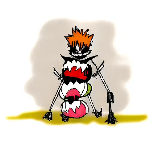 ichigo kurosaki hollow tattoo design idea