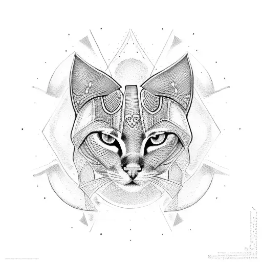 Bastet with children  tattoo design idea