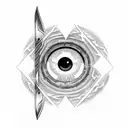 Sasuke's sharingan eye in the blade of a kunai. tattoo design idea