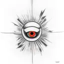 The word blessed vertivally and a small coss at the bottom. Sasuke's sharingan eye in the blade of a kunai and ravens fl tattoo design idea