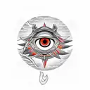 The word blessed vertivally and a small coss at the bottom. Sasuke's sharingan eye in the blade of a kunai and ravens fl tattoo design idea
