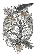 all four seasons which intertwine along tattoo design idea