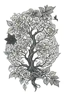 all four seasons which intertwine along tattoo design idea