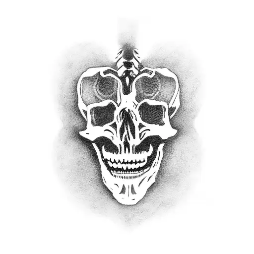 skeleton with black robe tattoo design idea