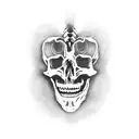 skeleton with black robe tattoo design idea