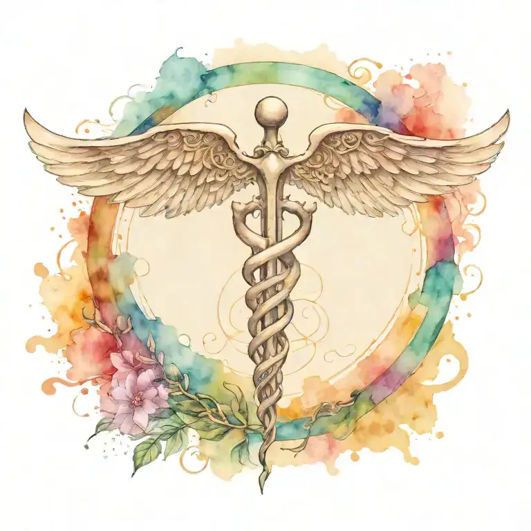 The caduceus symbol tattoo design idea