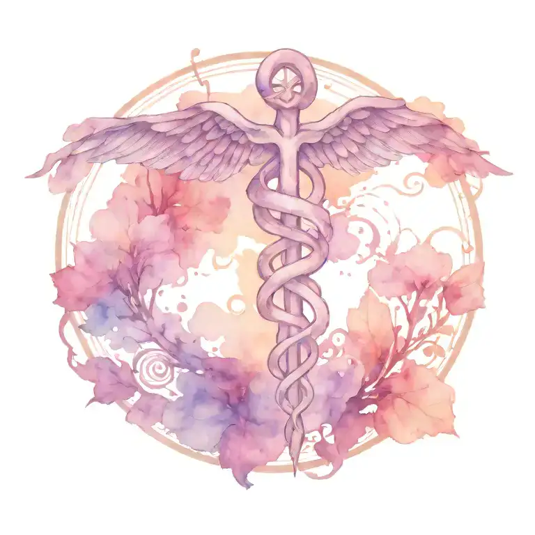 The caduceus symbol tattoo design idea