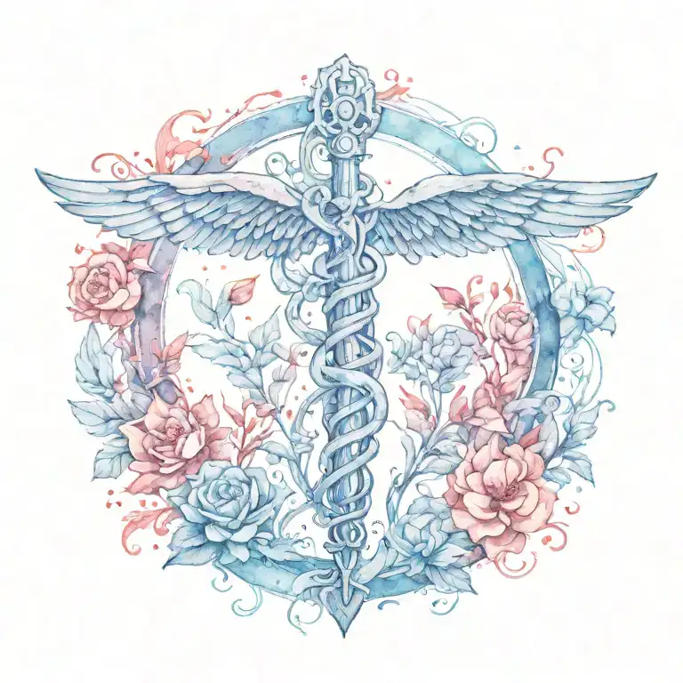 The caduceus symbol tattoo design idea