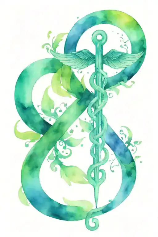 The caduceus symbol  tattoo design idea