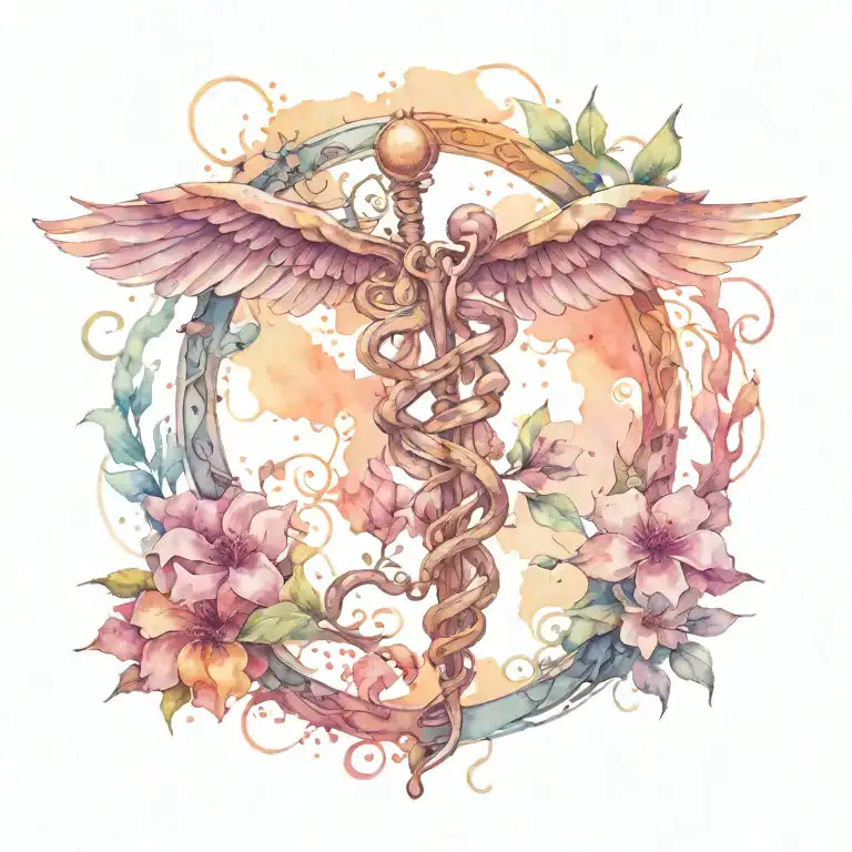 The caduceus symbol tattoo design idea
