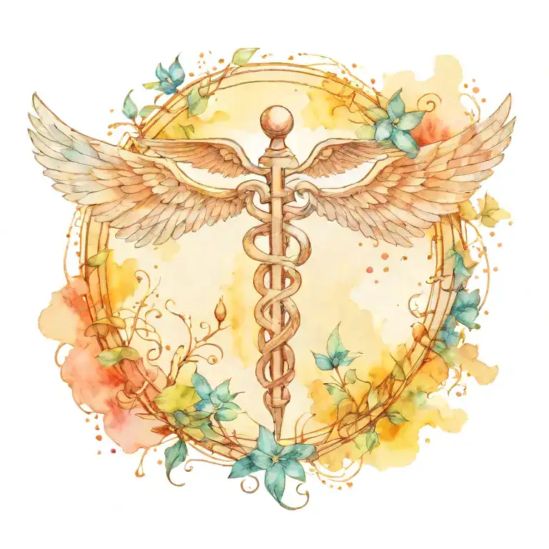 The caduceus symbol tattoo design idea