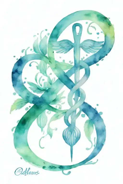 The caduceus symbol  tattoo design idea