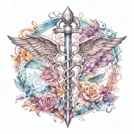The caduceus symbol tattoo design idea