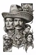 Mexican American heritage family tattoo design idea