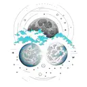 Sun and Moon tattoo design idea