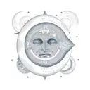 Sun and Moon tattoo design idea