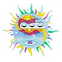 Sun and Moon tattoo design idea