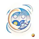 Sun and Moon tattoo design idea