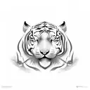 Design the boat of life of pi called "Tsimtsum" with a tiger going through a stormy ocean tattoo design idea