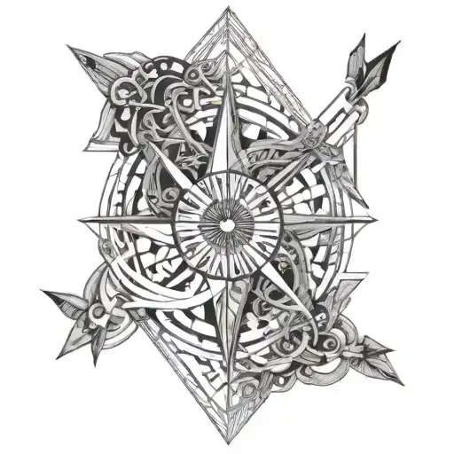 I want a tattoo that represents a fight between Kairos and Chronos, Greek gods of time. tattoo design idea