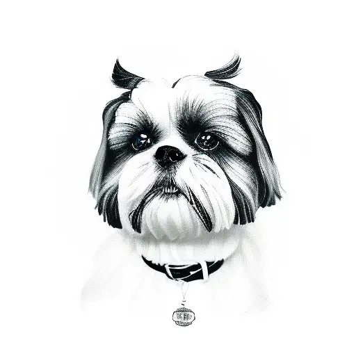 shih tzu tattoo design idea